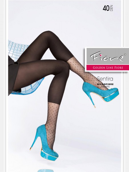 Fiore - Stylish mock legging tights with polka dot pattern 40 DEN