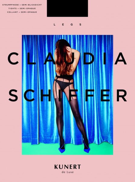 Claudia Schiffer Legs KUNERT de Luxe - Semi-opaque mock suspender tights