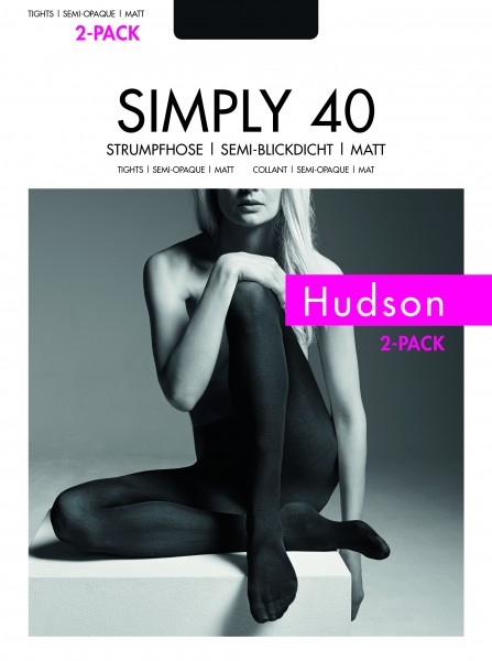 Hudson Simply 40 2-Pack - Collant semi-opaque et mat