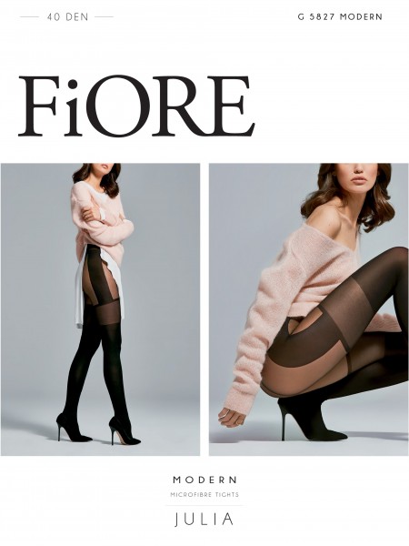 Fiore Modern 40 denier mock suspender tights