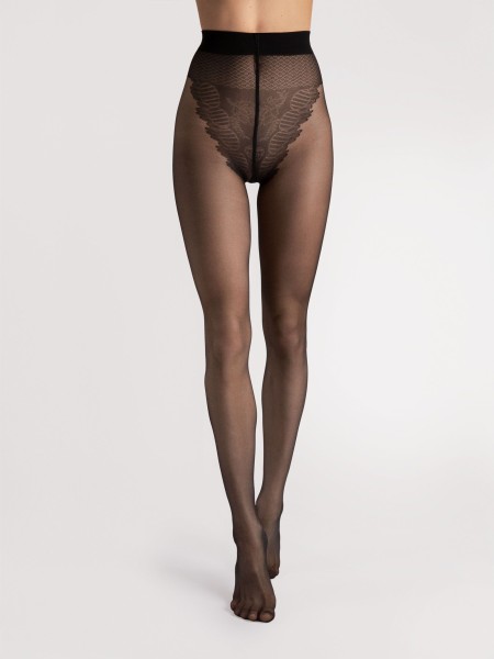 Fiore - Elegant classic tights with bikini brief top Klara 20 denier