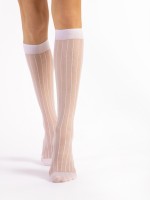 Fiore - 15 denier knee highs with vertical stripes Fiore - 15 denier knee highs with vertical stripes