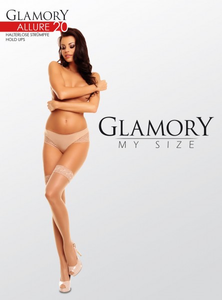 Glamory Allure 20 - Bas jarretière transparent brillant