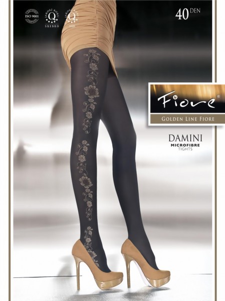 Fiore - Elegant tights with flower pattern Damini 40 DEN