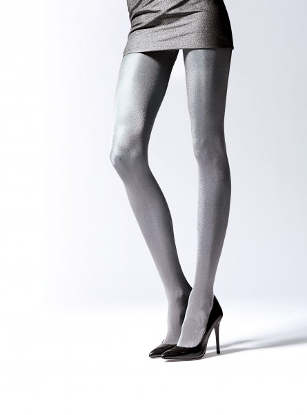 Knittex - 50 denier opaque tights with metallic gloss