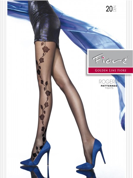 Fiore - Collants élégants à motifs floraux Rogeria 20 DEN