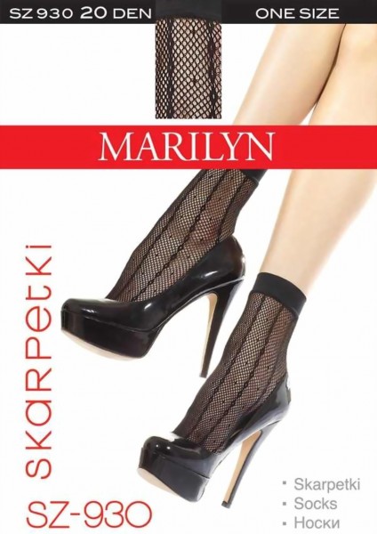 Marilyn - Patterned fishnet socks, 20 DEN