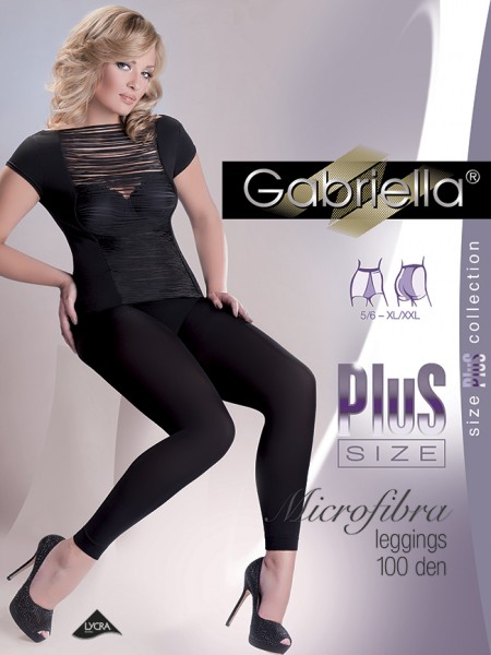 Gabriella - Opaque plus size leggings Microfibra 100 DEN