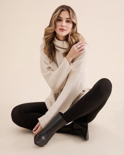 Gabriella Varm, slät strumpbyxa med fleece