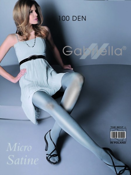 Gabriella - Opaque wet look tights Micro Satin 100 den