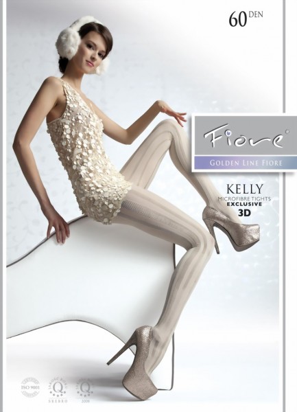 Fiore - Opaque striped tights Kelly 60 DEN