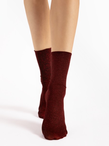 Fiore - 40 denier opaque socks with glittering metallic yarn