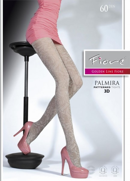 Fiore - Elegant floral pattern tights Palmira 60 DEN