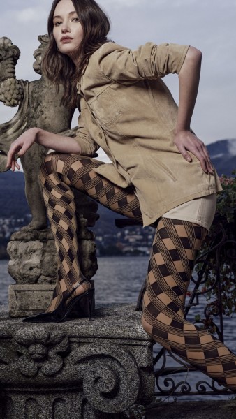Trasparenze - Sophisticated diamond pattern tights with an optical effect