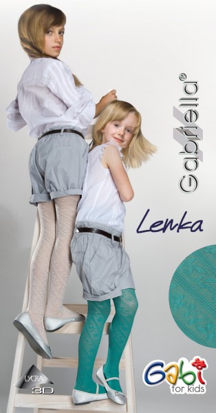 Gabriella - Elegant floral pattern children&#039;s tights Lenka