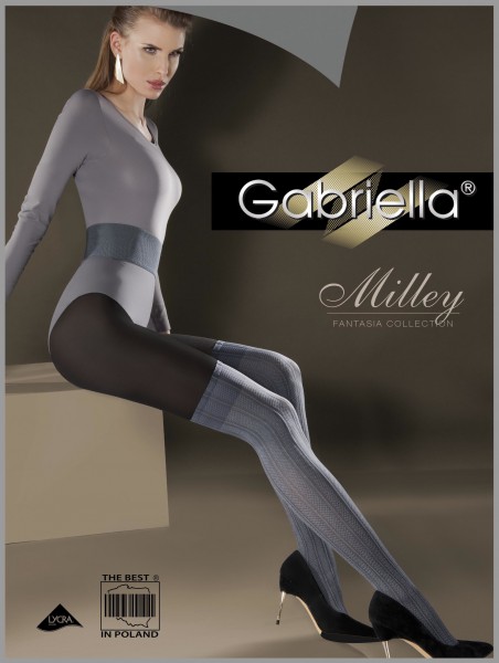 Gabriella - Stylish mock over-the-knee tights with stripes