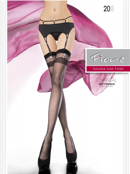 Fiore - Sensuous stockings with subtle patterned top
