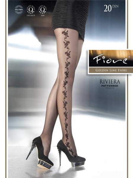 Fiore - Flower pattern tights Riviera 20 DEN