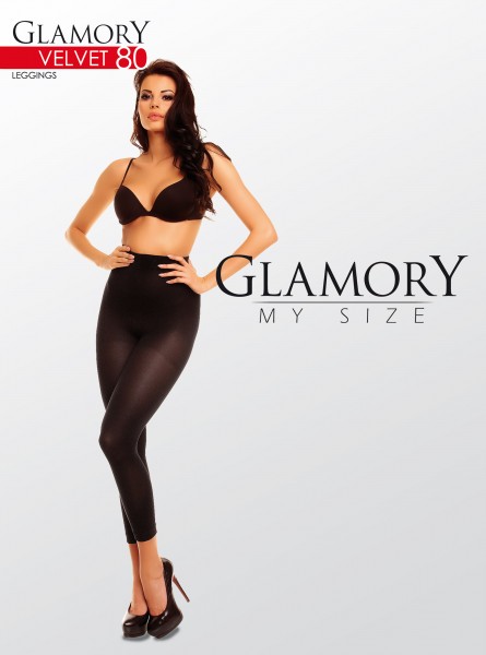 Glamory Velvet 80 denier opaque plus size leggings
