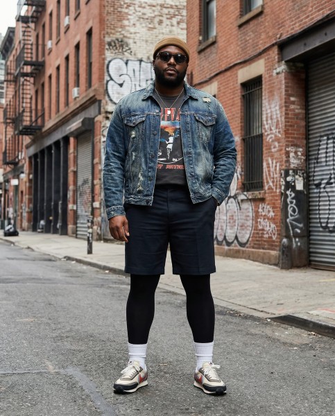 Glamory Thermoman - leggings opacos de talla grande de 100 den para hombres