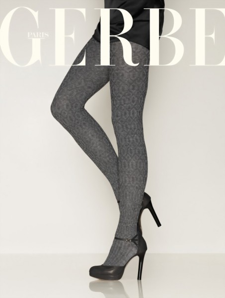 Gerbe - Warm patterned winter tights Armure