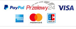 Logo 'przelewy24 PayPal  Visa Mastercard'