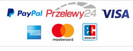 Logo 'przelewy24 PayPal Visa Mastercard'