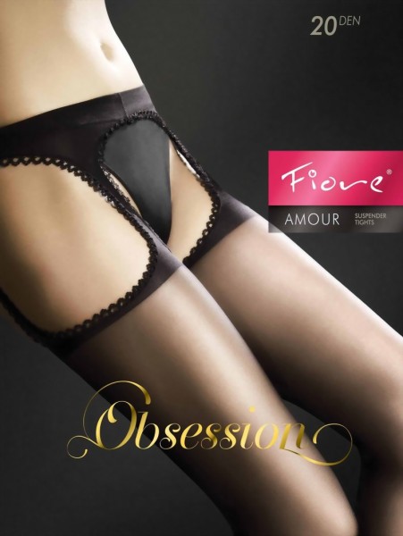 Fiore - Suspender tights Amour, 20 denier