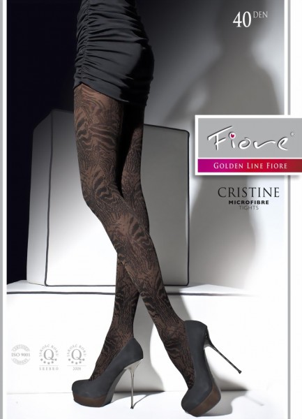 Fiore - Trendy patterned tights Cristine 40 DEN