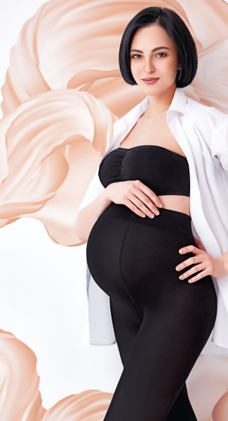 Giulia Mama Cotton 200 - opaque maternity tights with cotton