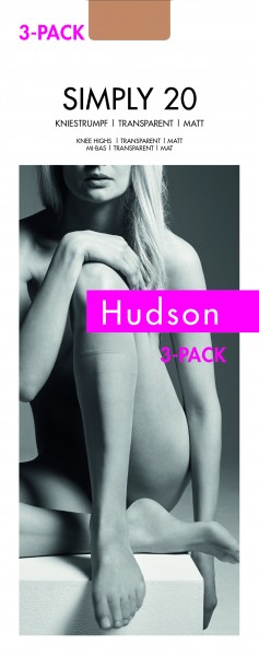 Hudson Simply 20 - Transparent and matt knee highs - 3-Pack!