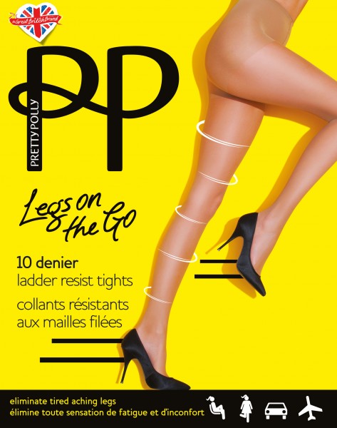 Pretty Polly Legs on the Go - 10 denier ladder resist tights