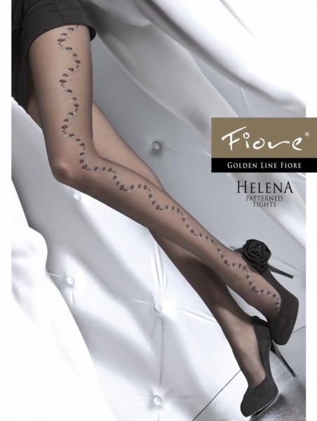 Fiore - Flower pattern tights Helena 20 DEN