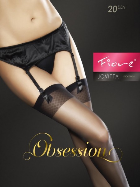 Fiore - Classic stockings with a decorative top Jovitta, 20 denier