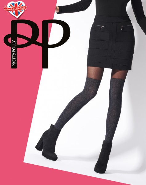 Pretty Polly Marl over the knee Cable Collant