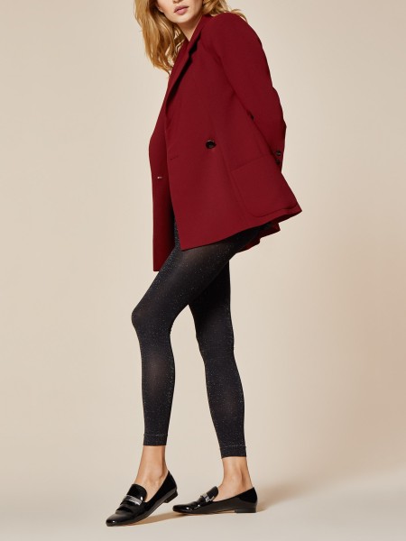 Fiore - 100 denier ogenomskinliga leggings med lurexeffekt