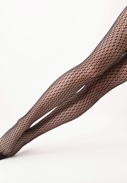 Oroblu Double Mesh - Soft seamless fishnet tights with geometric pattern