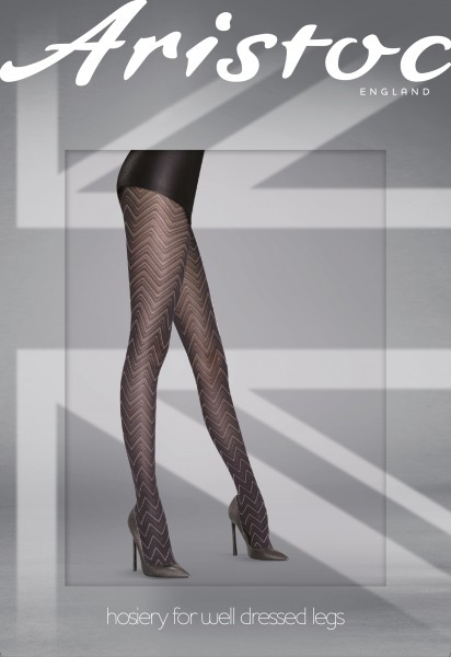 Aristoc Chevron - Stylish zigzag pattern tights