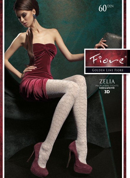 Fiore - Opaque patterned tights 60 DEN