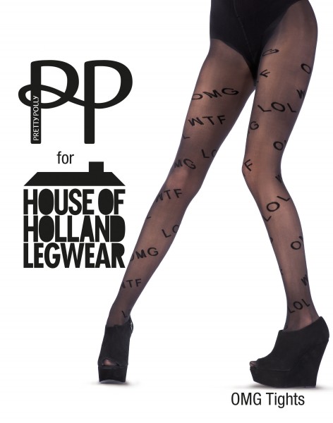House of Holland for Pretty Polly - OMG Motif Word Tights
