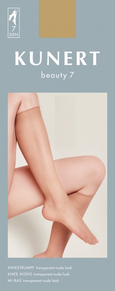 Kunert Beauty 7 - Ultra-transparent nude look summer knee highs