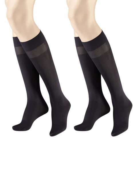 Hudson Simply 40 - Semi-opaque and matt knee highs - 2-Pack!