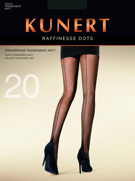 Kunert Raffinesse Dots - Elegant back seam tights with polka dot pattern